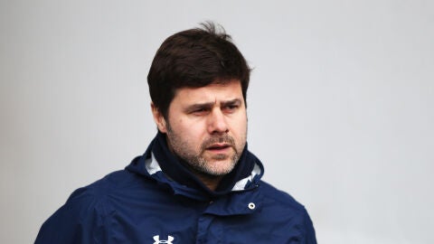Pochettino en un partido con el Tottenham