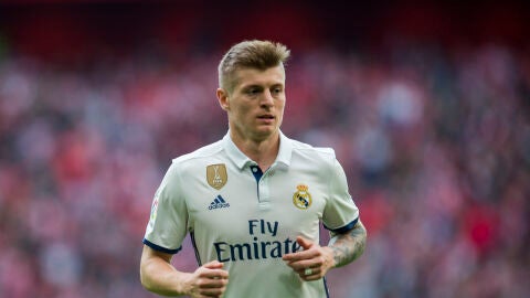 Toni Kroos en un partido con el Real Madrid