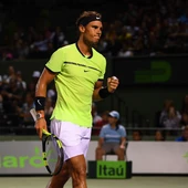Rafa Nadal levanta el puño para celebrar la victoria Rafa Nadal levanta el puño para celebrar la victoria