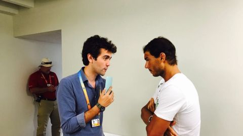 Rafa Nadal en El Transistor junto a Rub&eacute;n Plaza