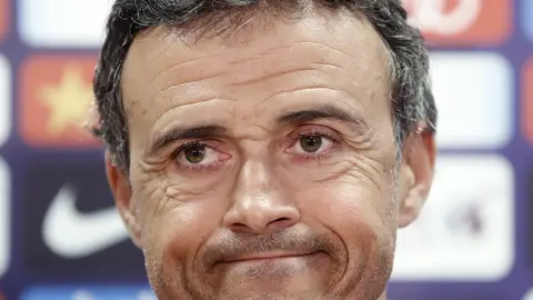Luis Enrique, durante la rueda de prensa Luis Enrique, durante la rueda de prensa