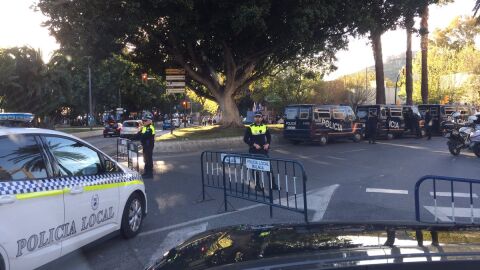 Al-Thani, retenido por la Polic&iacute;a cuando iba a entrar a La Rosaleda