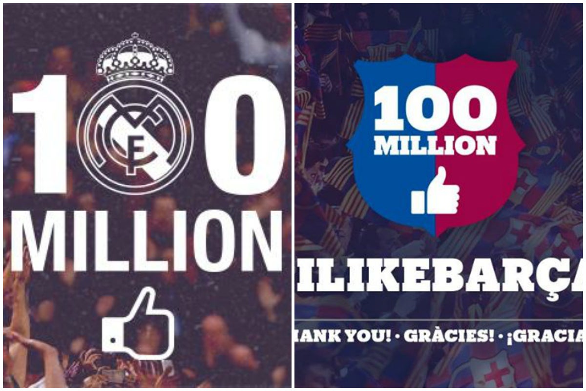 El Real Madrid se lleva el Clásico de las redes: llega a los 100 millones de seguidores en Facebook antes que el Barcelona El Real Madrid se lleva el Clásico de las redes: llega a los 100 millones de seguidores en Facebook antes que el Barcelona