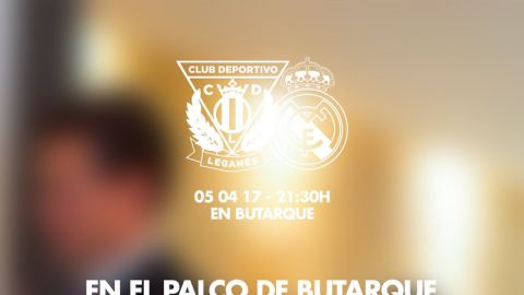 Cartel del Legan&eacute;s para recibir al Real Madrid