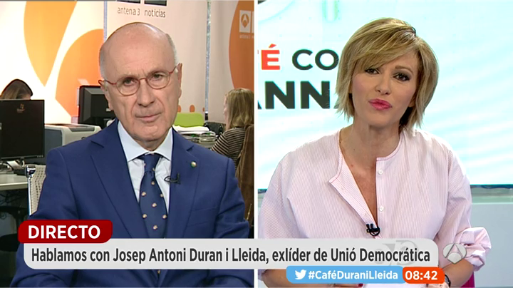 Duran i Lleida, sobre Cataluña: "Esto no se va a solucionar ni con actuaciones de la Fiscalía ni con pronunciamientos del Constitucional" Duran i Lleida, sobre Cataluña: "Esto no se va a solucionar ni con actuaciones de la Fiscalía ni con pronunciamientos del Constitucional"