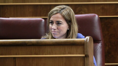 Carme Chac&oacute;n, en su esca&ntilde;o en el congreso