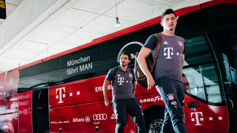 Lewandowski, antes de un partido frente al Bayern