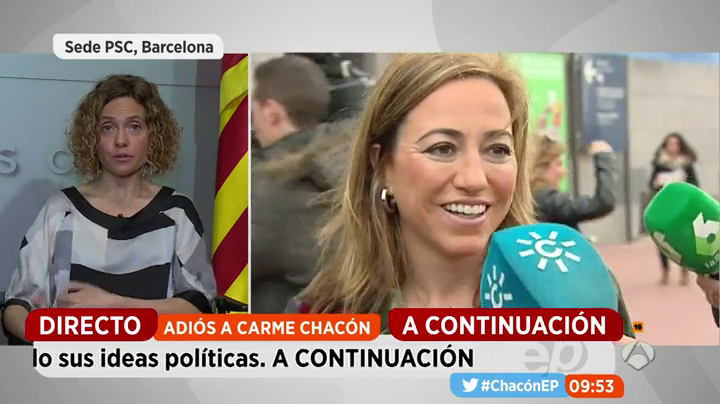 Meritxell Batet recuerda a Carme Chacón: "Ha sido una referente para muchos y ha roto moldes" Meritxell Batet recuerda a Carme Chacón: "Ha sido una referente para muchos y ha roto moldes"