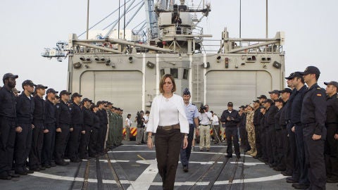 Carme Chac&oacute;n cuando fue ministra de Defensa