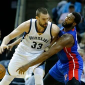 Marc Gasol, en acción ante los Detroit Pistons Marc Gasol, en acción ante los Detroit Pistons