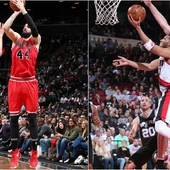 Nikola Mirotic y Pau Gasol, en acción en la NBA Nikola Mirotic y Pau Gasol, en acción en la NBA