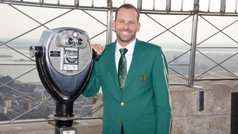 Sergio Garc&iacute;a, en lo alto del Empire State Building
