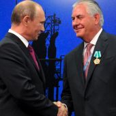 Vladímir Putin y Rex Tillerson