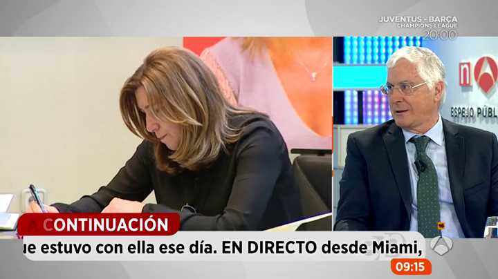 Barreda: "Resulta reconfortante ver que la gente quería a Carme Chacón, creo que no fue casualidad que ayer hubiera una tregua" Barreda: "Resulta reconfortante ver que la gente quería a Carme Chacón, creo que no fue casualidad que ayer hubiera una tregua"