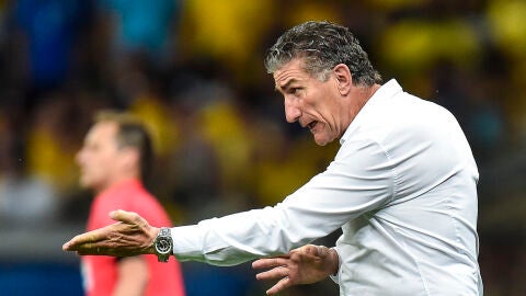 Bauza, en un partido de la selecci&oacute;n argentina