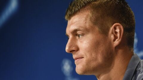 Toni Kroos durante la rueda de prensa