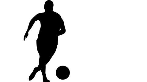Silueta jugador de f&uacute;tbol