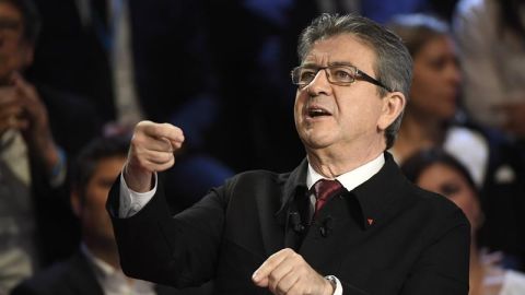 El presidente de La France Insoumise (LFI), Jean-Luc Melenchon