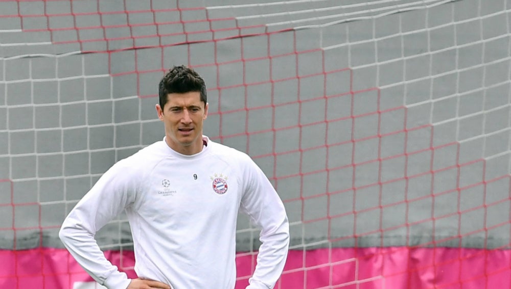 Lewandowski se entrena con el Bayern