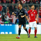Cristiano Ronaldo celebra su gol al Bayern de Múnich