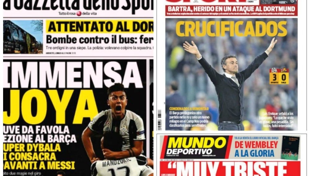 Éxtasis en Italia y decepción en España: Así vienen los diarios deportivos  tras un 