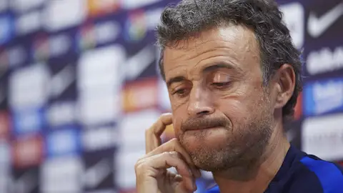Luis Enrique, durante la rueda de prensa Luis Enrique, durante la rueda de prensa