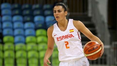 Leticia Romero, durante un partido con Espa&ntilde;a