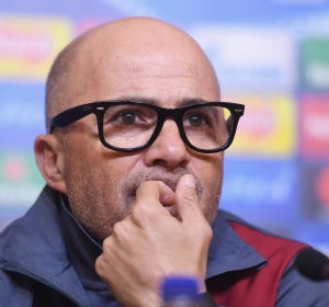 Jorge Sampaoli, durante una rueda de prensa Jorge Sampaoli, durante una rueda de prensa