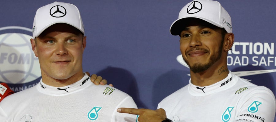Hamilton, junto a Bottas Hamilton, junto a Bottas