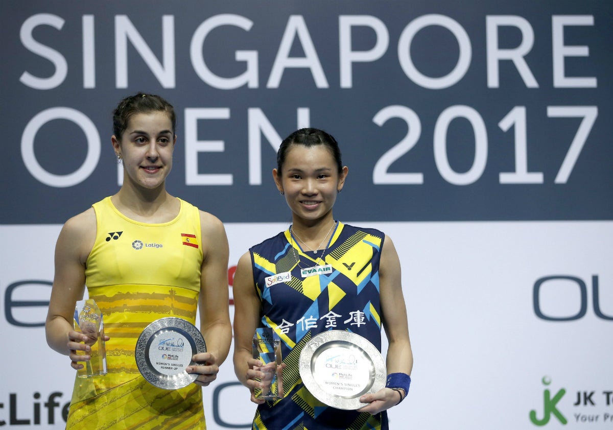 Carolina Marín pierde la final del Abierto de Singapur ante Tai Tzu Ying Carolina Marín pierde la final del Abierto de Singapur ante Tai Tzu Ying