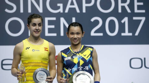 Carolina Mar&iacute;n, en Singapur