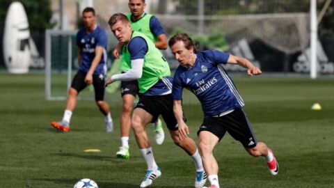 Modric y Kroos se ejercitan en Valdebebas