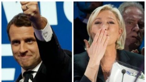 Macron y Le Pen solo portada