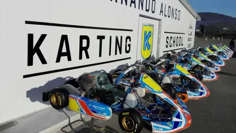 Karts en la pista Fernando Alonso Karts en la pista Fernando Alonso