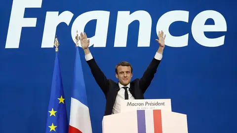 Emmanuel Macron, tras la primera ronda de las presidenciales Emmanuel Macron, tras la primera ronda de las presidenciales