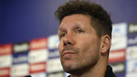 Simeone en rueda de prensa Simeone en rueda de prensa