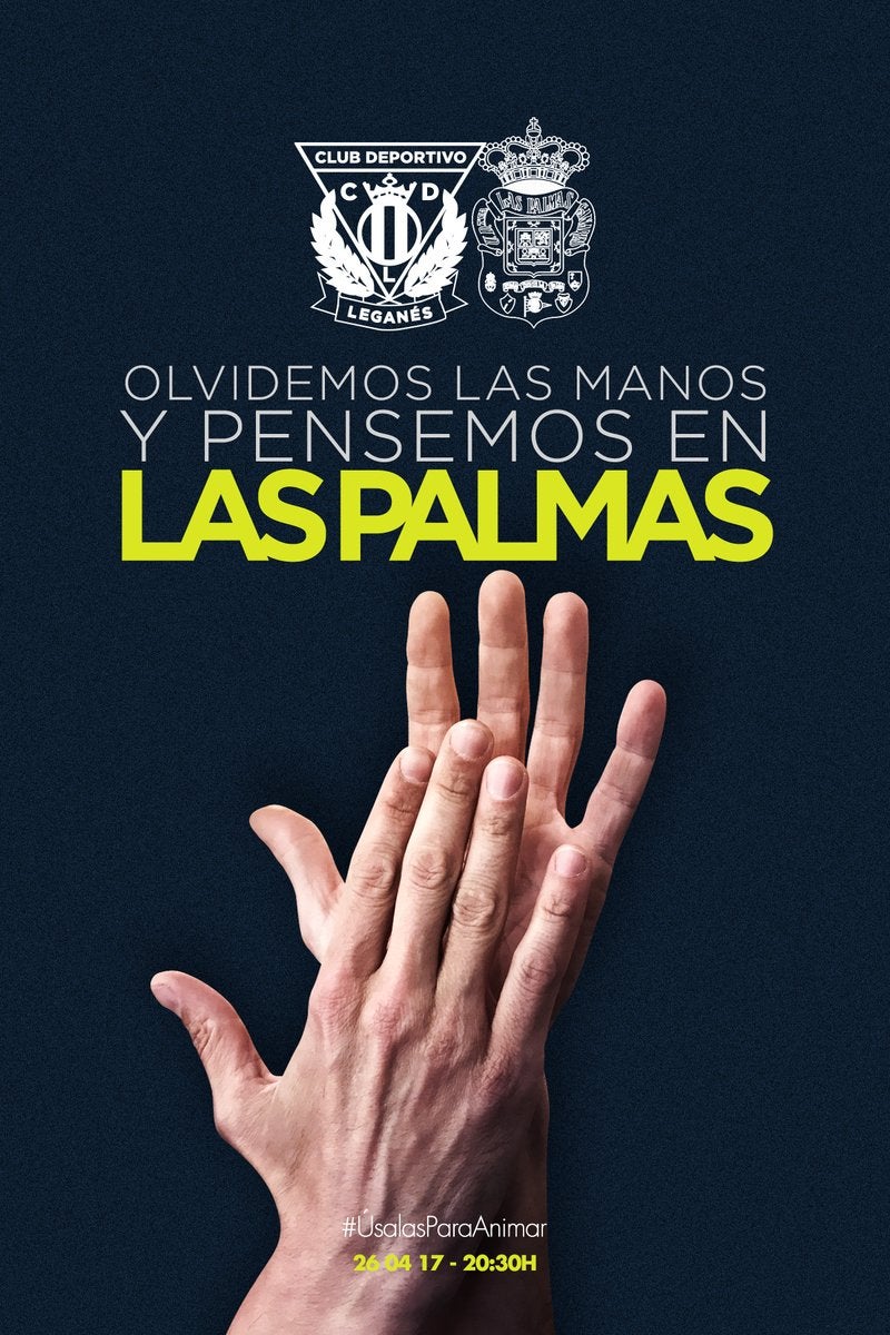 El ingenioso cartel del Leganés para olvidar la mano de Bakambu en el gol del Villarreal El ingenioso cartel del Leganés para olvidar la mano de Bakambu en el gol del Villarreal