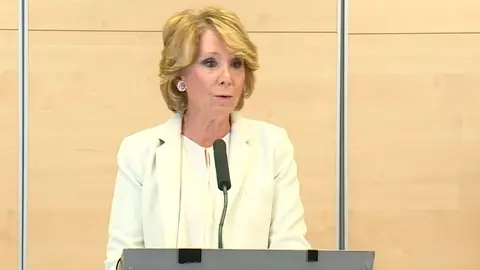Esperanza Aguirre dimite como Portavoz del PP en el Ayuntamiento de Madrid Esperanza Aguirre dimite como Portavoz del PP en el Ayuntamiento de Madrid