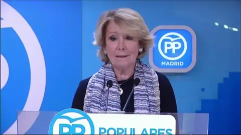 Frame 21.68 de: Esperanza Aguirre dimite por segunda vez Frame 21.68 de: Esperanza Aguirre dimite por segunda vez