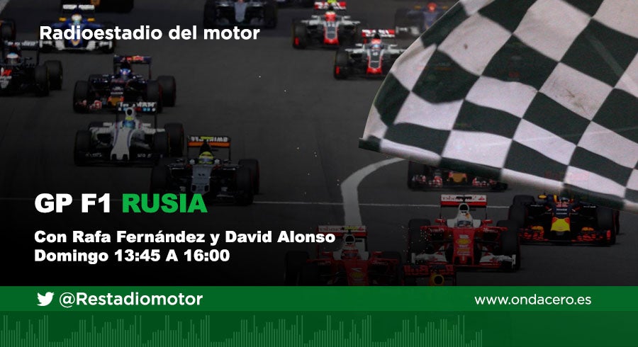 Escucha en directo el Gran Premio de Rusia de Fórmula 1 a través de la Onda Media (954 am), ondacero.es y la APP de Onda Cero Escucha en directo el Gran Premio de Rusia de Fórmula 1 a través de la Onda Media (954 am), ondacero.es y la APP de Onda Cero