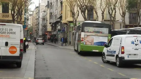 La calle Corredora de Elche este martes. Calle Corredora