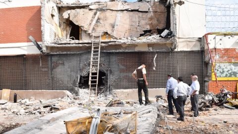 Fotograf&iacute;a de la sede de la empresa privada de caudales Prosegur tras un atraco anoche