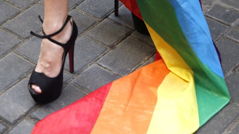 Una bandera del colectivo homosexual