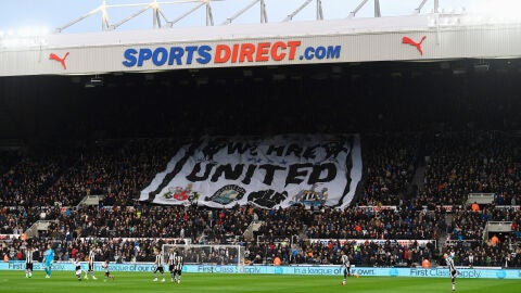 Vista general de una grada del estadio del Newcastle