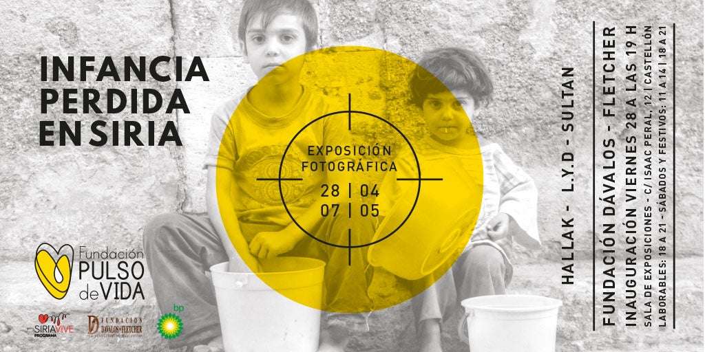 ‘Infancia perdida en Siria’ se inaugura este viernes en la sala Dávalos-Fletcher Castellón ‘Infancia perdida en Siria’ se inaugura este viernes en la sala Dávalos-Fletcher Castellón