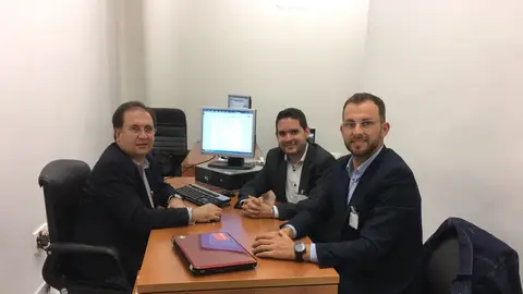 David Caballero y Juan Antonio Sempere en Valencia junto a Juan Córdoba. Ciudadanos Elche
