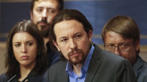 Pablo Iglesias ante los medios