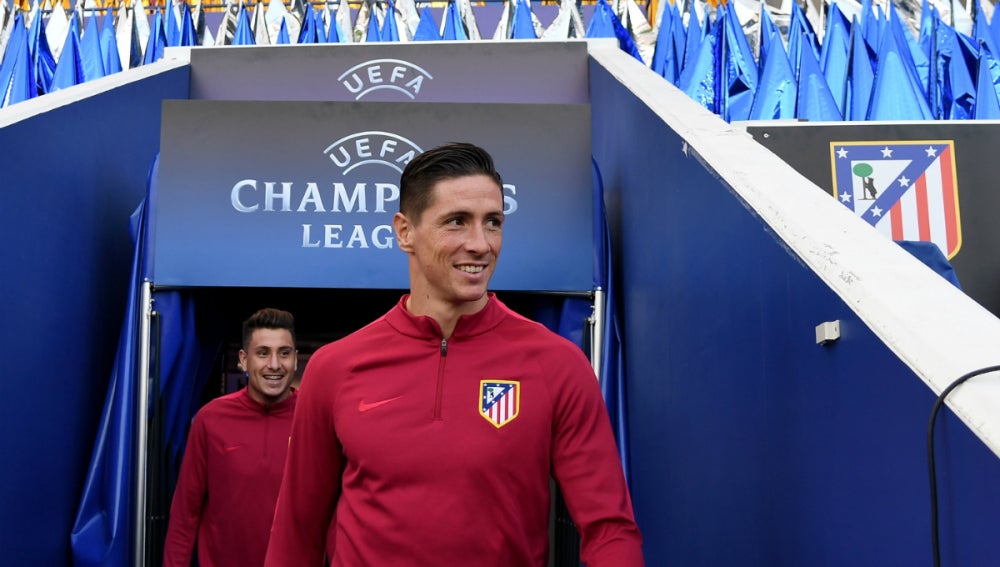 Fernando Torres, en un partido de la Champions
