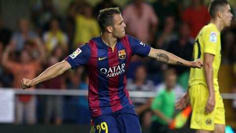 El delantero del M&aacute;laga en su &eacute;poca como blaugrana