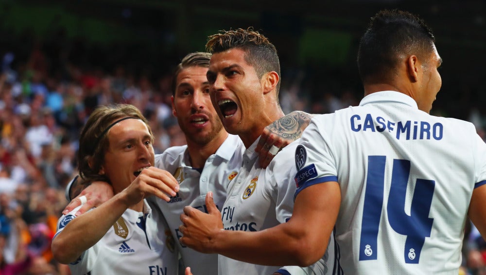 Cristiano Ronaldo celebrando un gol al Atlético de Madrid